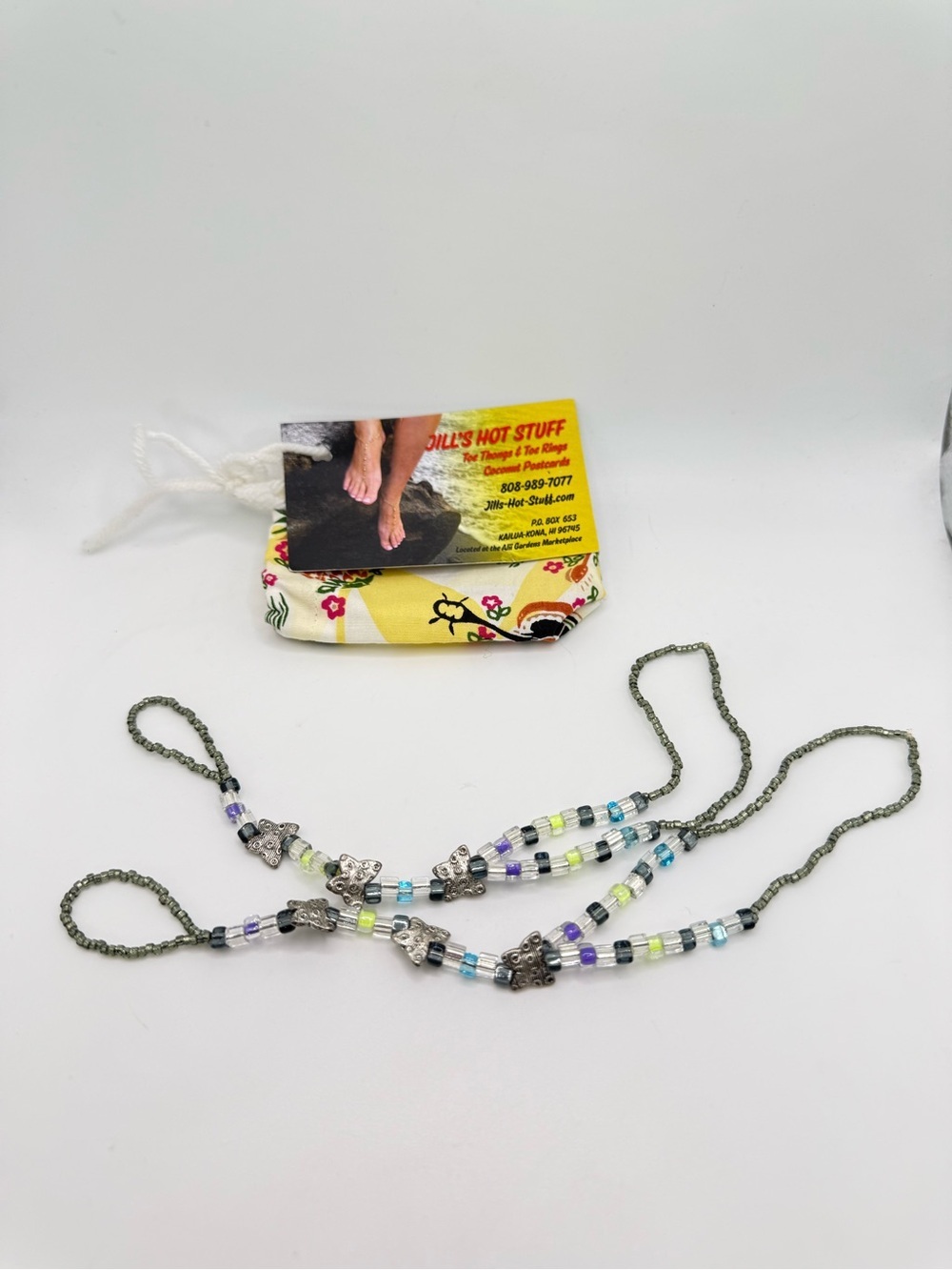 Jill’s Hot Stuff Toe Thong Barefoot Sandals Pair NWT Hawaii Beaded